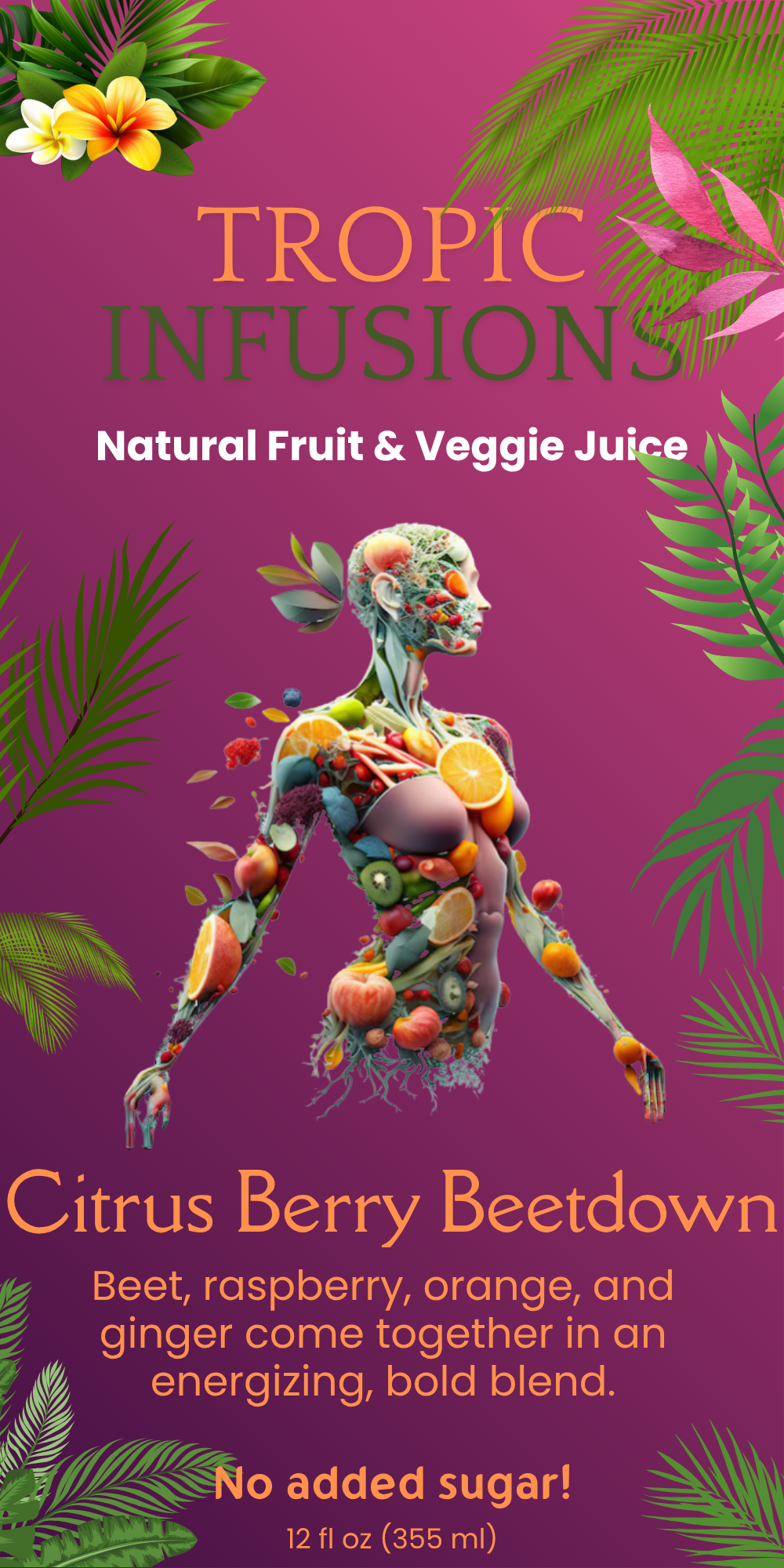 Citrus Berry Beetdown Label