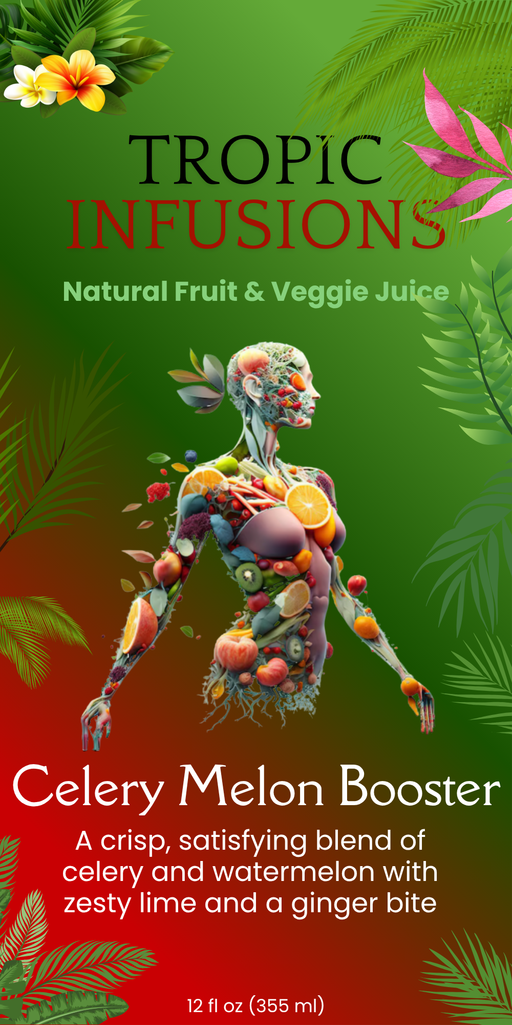 Celery Melon Booster Label